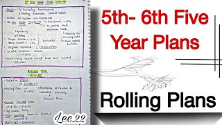 5th - 6th five Year Plans & Rolling Plan || Indian Economy || Lec.22 || An Aspirant !