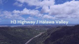 Awe-Inspiring 4K Drone Footage of H3 Highway \u0026 Halawa Valley from Aiea Loop Trail