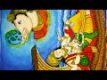 Beautiful painting of lord Vishnu and varha Avtar