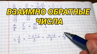 Взаимно обратные числа (6 класс) - примеры