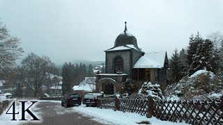 Peaceful Snowfall Walk in Schierke, Harz Mountains Germany 4K