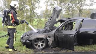 BMW brandt op op n34 Zuidlaren