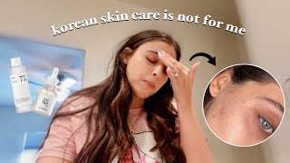 so..korean skincare is not for me & my skin has never been worse