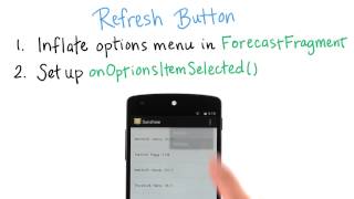 Refresh Button Behavior - Developing Android Apps