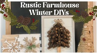 4 WINTER FARMHOUSE DIY DECOR | RUSTIC FARMHOUSE DECOR | WINTER DIY DECOR | FARMHOUSE DECOR IDEAS