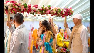 Hafsa \u0026 Hamid Mehndi Highlight | Mehndi entrance | Mehndi 2023 London