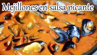 Mejillones con salsa marinera 🌶