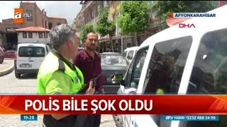 Afyonkarahisar'da Polisleri Hayrete Düşüren Trafik Suçlusu