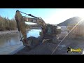 caterpillar 326f excavator digging and loading gravel caterpillarexcavator digger