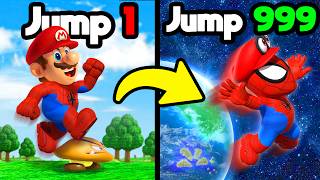 Every JUMP MULTIPLIES for SPIDERMAN... (Mario Odyssey Mods!)