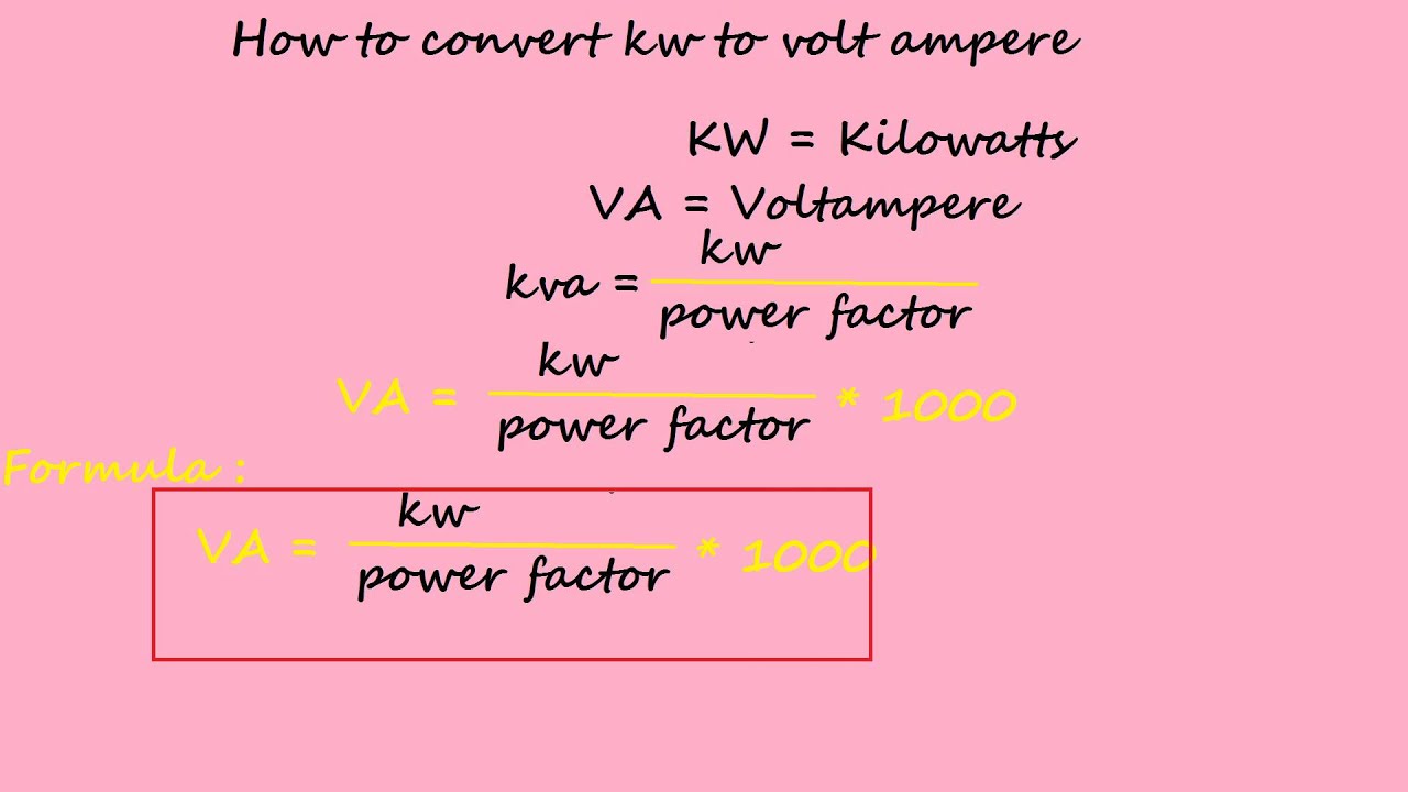 Volt Ampere Conversion