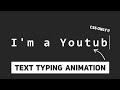 Css Text Typing Animation Using Only Html & Css | Codes Tutorials