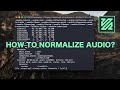 (FFMPEG) HOW TO NORMALIZE AUDIO?