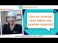 Can an ovarian cyst affect my ovarian reserve? (Ask the Egg Whisperer with physician Dr. Aimee)