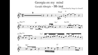 Georgia on my mind - Gerald Albright solo Tenor sax version