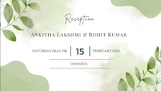 Reception Of Rohit Kumar \u0026 Ankitha Lakshmi