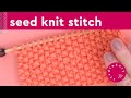 Knit the Easiest Seed Stitch Knitting Pattern (2 Row Repeat)