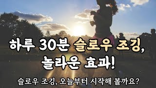 슬로우 조깅(slowjogging) 오늘부터 시작해 볼까요?