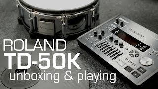 Roland TD-50 K electronic drums unboxing & playing by drum-tec