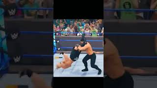WWE 2K22 ROMAN REIGNS ELBOW DROP ANSWERED BY BROCK LESNAR QUICK MOVE #shorts #smackdown #viral #2k