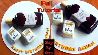 Whisky Bottle Theme Cake | Ballantine Scotch Bottle Cake | Seller FactG