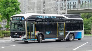 日本東京都営バス足立230う109 Toyota Fuel Cell Bus Sora 都05-2 東京ビッグサイト Tokyo Bus