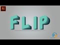 Flip Text Effect in Adobe Illustrator | Illustrator Tips and Tricks