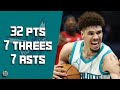 LaMelo Ball 32 pts 7 threes 7 asts vs Heat 24/25 season