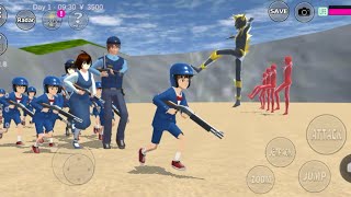 HOW TO PLAY POLICE YUTA MIO AIDA DEFEAT BOSS SHECKERS 👮 SAKURA SCHOOL SIMULATOR