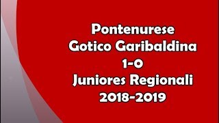 Pontenurese - Gotico (1-0) Juniores Reg.