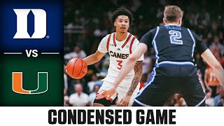 Duke vs. Miami Condensed Game | 2024-25 ACC Men’s Basketball