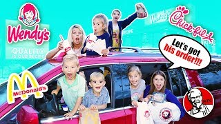 Letting the PERSON in Front of ME Decide What I EAT! Tannerites Drive Thru Challenge!