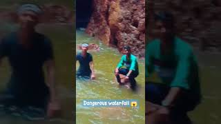 Dangerous 😱 Waterfall in kachargarh Caves ⛰️ #shorts #viral #waterfall #nature #rain #yoitubeshorts