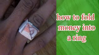 Origami: how to fold money into a ring / Money Origami/ របៀបបត់លុយជាចិញ្ចៀន/ Khmer