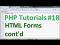 Basic PHP Tutorial 18: HTML Entities and forms cont'd