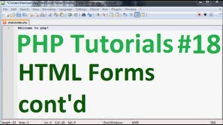 Basic PHP Tutorial 18: HTML Entities and forms cont'd