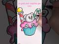 How to Draw a Cute Polar Bear Cupcake | Holiday Posca Marker Tutorial #shorts #cuteart #Posca