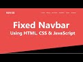 Responsive Fixed Navbar  On Scroll Using HTML, CSS & JavaScript | Sticky Navbar on Scroll Part - 1