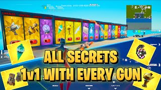 I Leaked ALL SECRET ITEMS in 1v1 WITH EVERY GUN 🥵 #fortnite