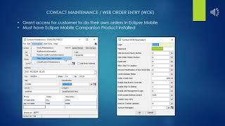 Epicor Eclipse ERP Contact Maintenance