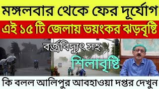 আবহাওয়ার খবর ।। মঙ্গলবার থেকেই ফের দূর্যোগ বাংলায় ।। 6th february weather news