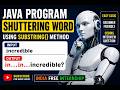 Run Java Basic Program Using substring() Method | Java String Coding Question