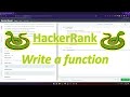 HackerRank (Python): Write a function