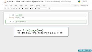 Iteration in Python | Creating Lists with range() Function | Python Tutorial for Beginners