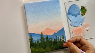 Landscape painting tutorial/acrylic painting tutorial/acrylic painting tutorial for beginners