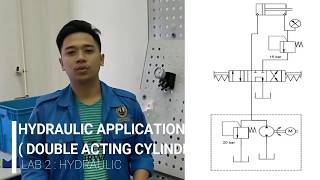 LAB 2 HYDRAULIC - HYDRAULIC APPLICATION ( DOUBLE ACTING CYLINDER )