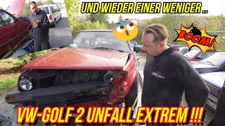 Turbo-Gockel - Golf 2 Unfallschaden Extrem ! Und wieder einer weniger ...