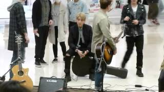 [FANCAM] 160403 COEX Live Plaza busking DAY6 Young K acting cute before the performance