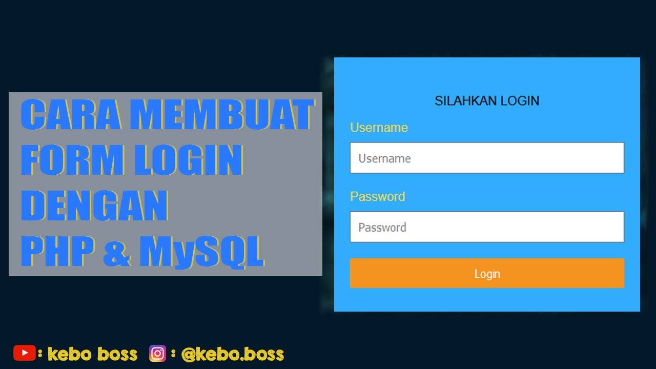 CARA MEMBUAT FORM LOGIN DENGAN PHP & MySQL ⁉️ - YouTube