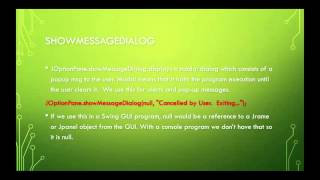 Java Dialogs 02 JOptionPane showMessageDialog